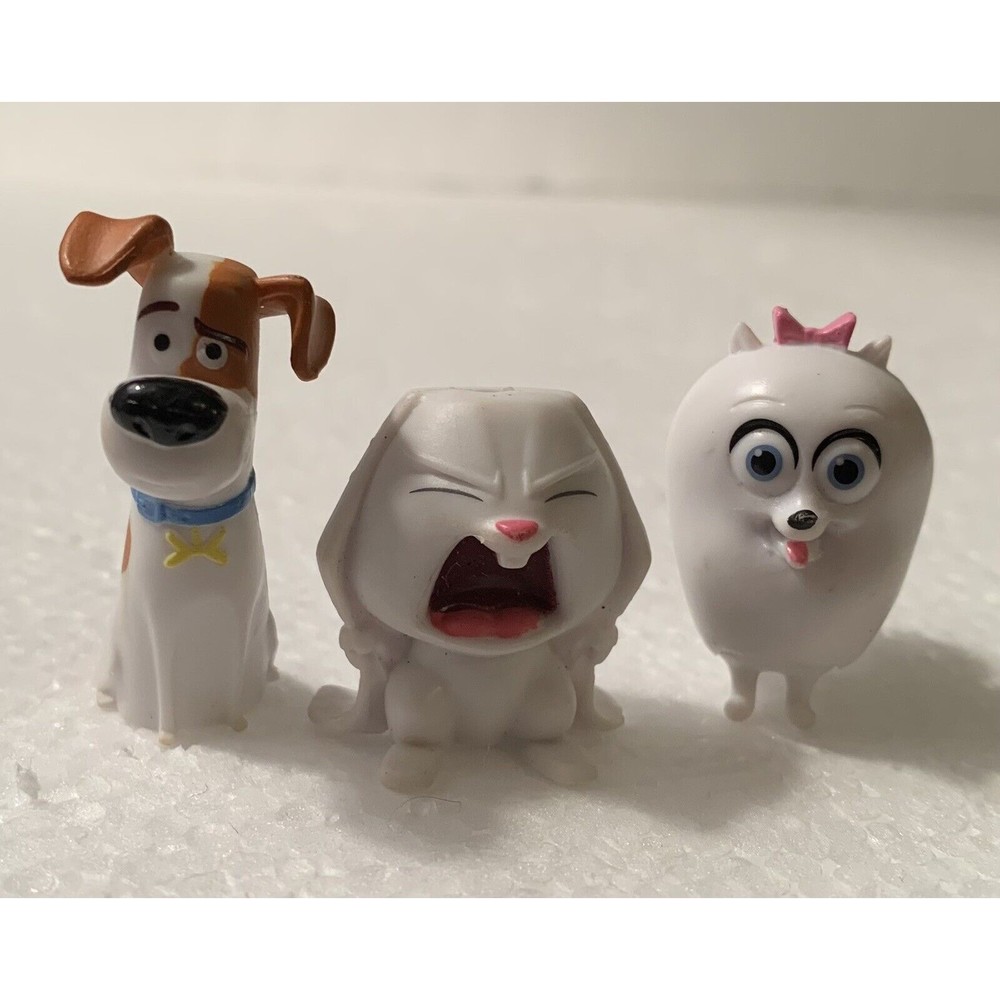 Secret Life Of Pets Blind Bag Series Gidget Max Snowball Lot of 3 Mini Figures